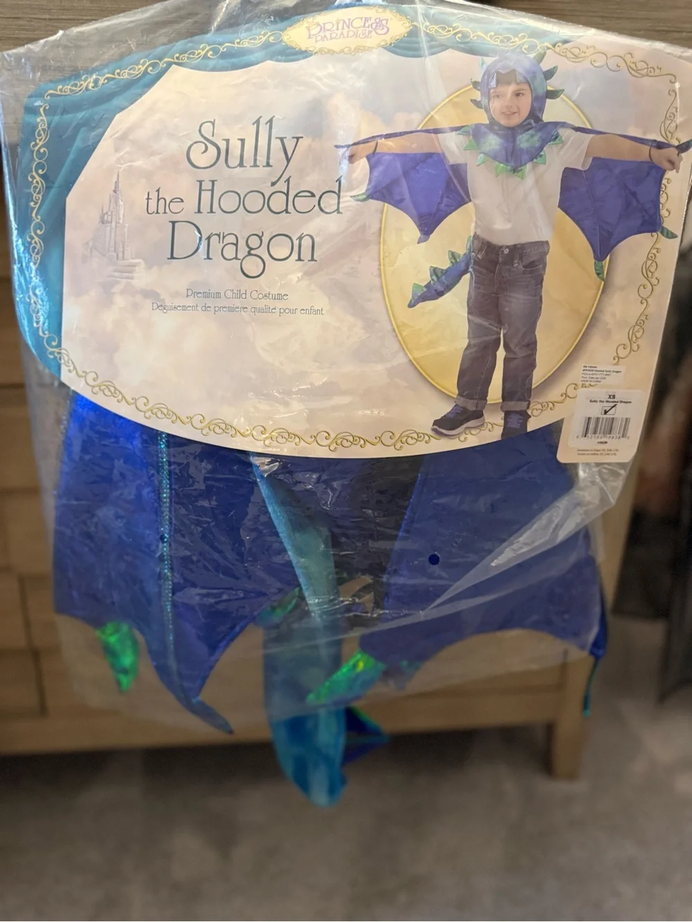 Kids Shimmer Dragon Costume - Blue & Green